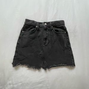 MADEWELL DENIM MINI SKIRT RAW HEM